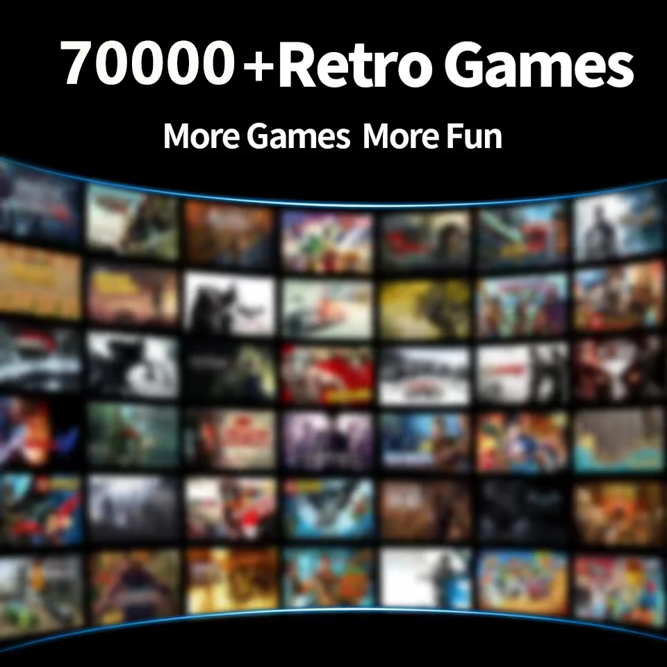8G Ram Super Game Console RX1 500G Gaming SSD Batocera 3865U 70000 + ألعاب لـ Wii PS2 XBOX PSP Switch N64 مقبض لاسلكي
