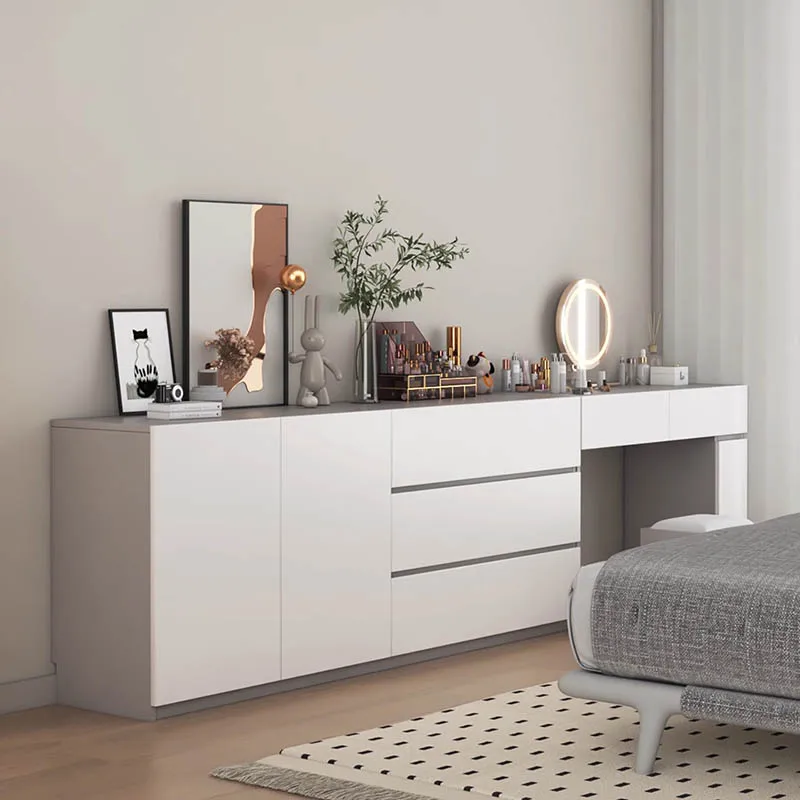 Modern Service Vanity Table System Large Cosmetics Makeup Dressing Table Bedroom White Storage Penteadeira Postmodern Furniture