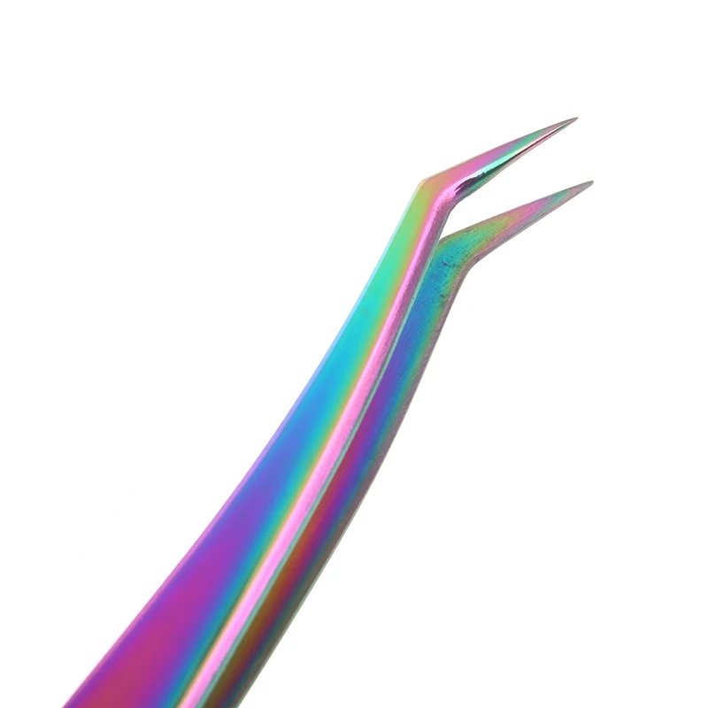 1pcs Eyelash Extension Tweezers Manicure Picking Rhinestone Sticker Dried Flowers Chameleon Makeup Tweezer Tools