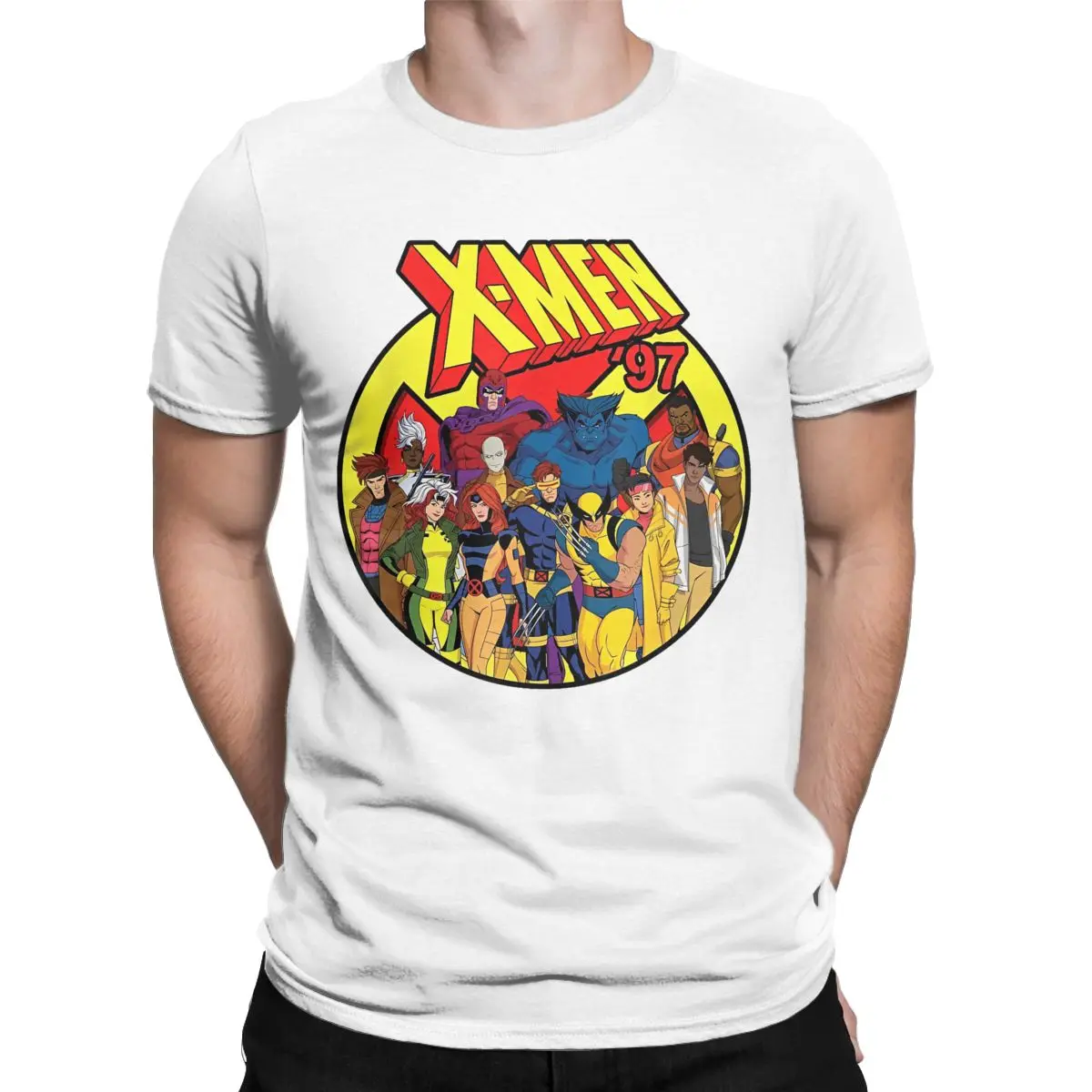 T-shirt da uomo X-Men 97 Animated Series Team Unique Pure Cotton Tees magliette a maniche corte girocollo top Plus Size