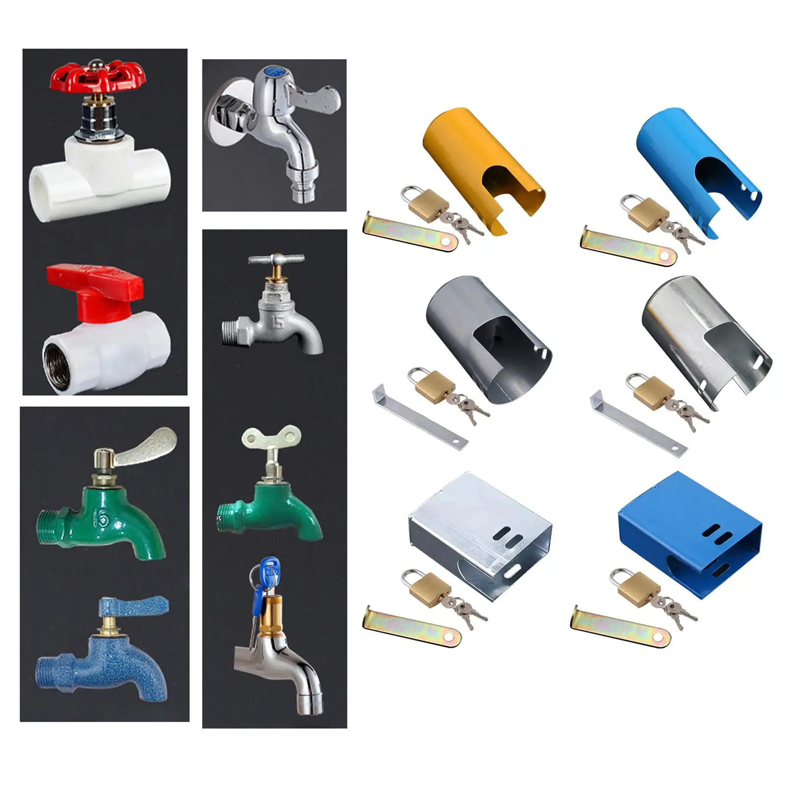 Multifunctional Padlock Protective Lock Tap Protective Cover Hose School Garden Backyard Yard