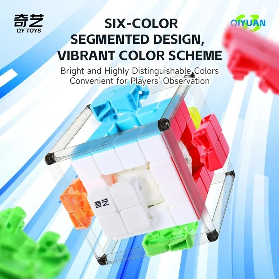 QiYi Qiyuan S3 4x4 Speedcube 4x4x4 Stickerless Magic Cube Professional Puzzle Children's Fidget Toy Cubo Magico For Children Gif