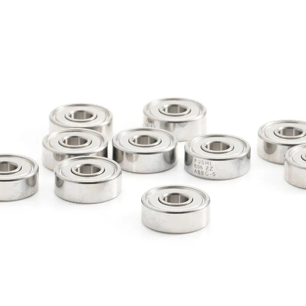 FUSHI 606 ZZ rodamiento 6x17x6mm 10 Uds 606ZZ RS 2RS rodamientos de brida para motores industriales fuertes de alta velocidad