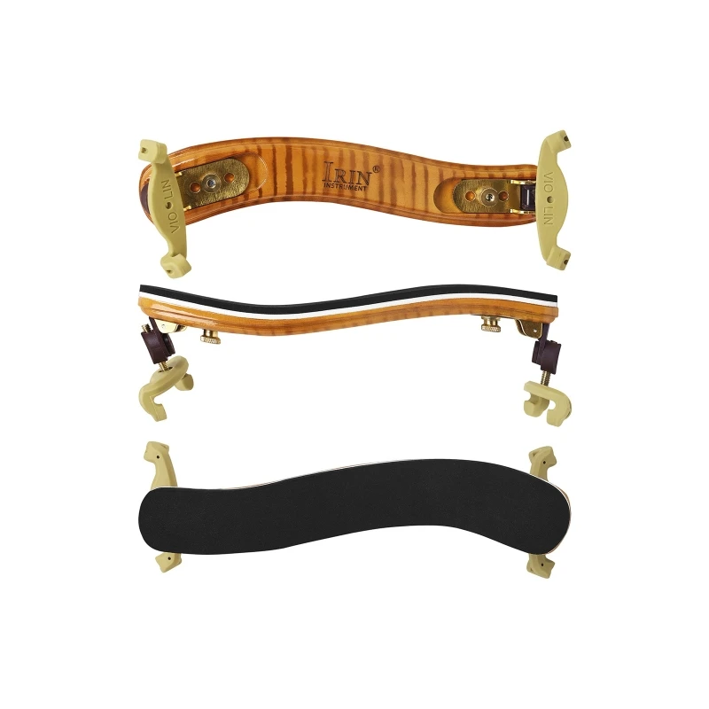 G92F Violin Shoulder Rest with Construction, Full-Length Contact Area Beneath the Body, and Curved Profile for Practice or
