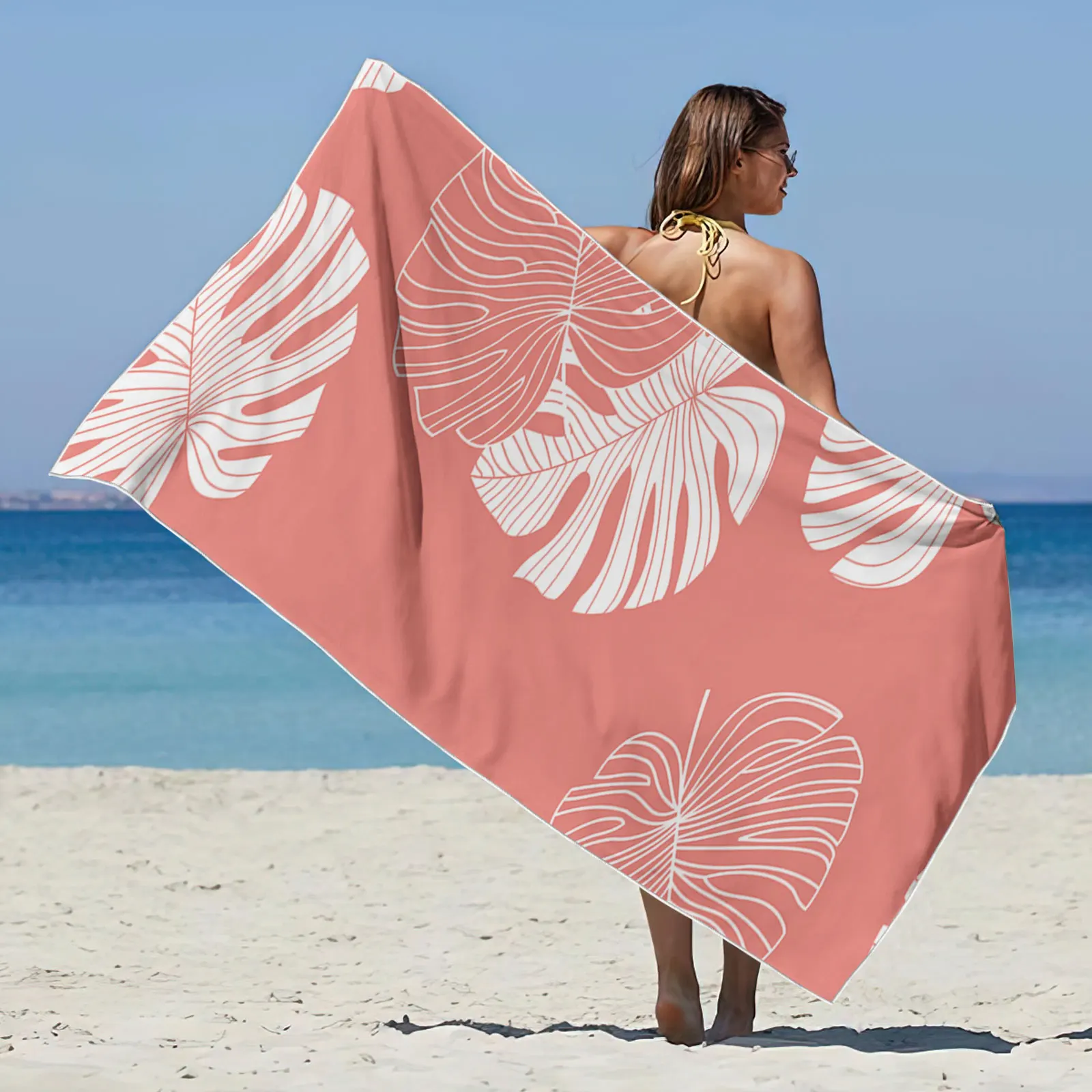 Water absorbent quick drying beach towel Sun shawl Yoga towel Swimming running quick drying towel Super light and thin