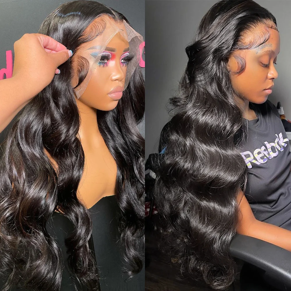 

13x6 HD Transparent Lace Frontal Wig Lace Closure Wig Body Wave 13x4 Lace Front Human Hair Wigs For Women 30 34 Inch Wig