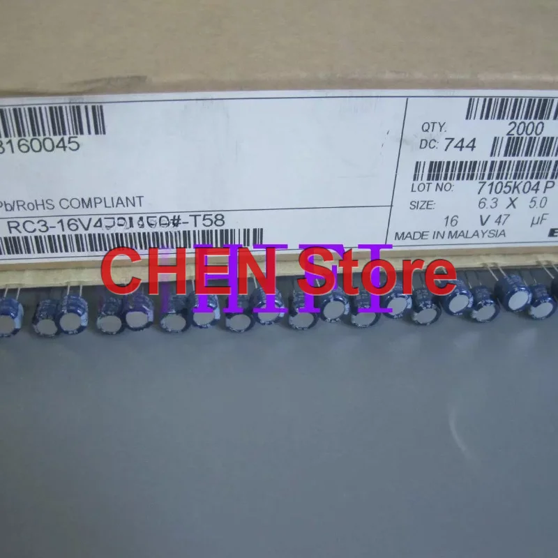 50PCS/lot original ELNA RC3 16V47UF 6X5MM 85C 16V 47UF electrolytic capacitor free shipping