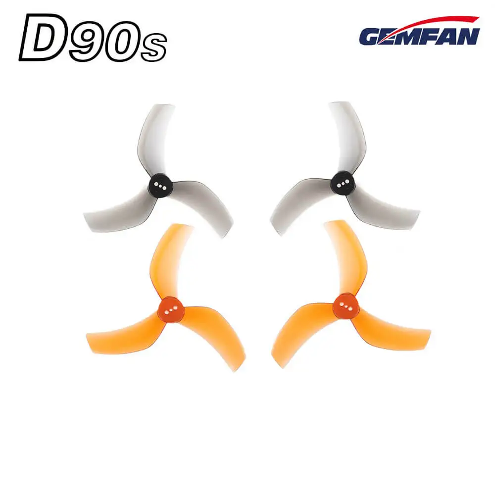 

4 пары Gemfan D90S, 90 мм, 3,5 дюйма, 3-лопастной пропеллер, 1,5 мм, Т-образное крепление для RC FPV Racing Drone, канальный квадрокоптер, фристайл