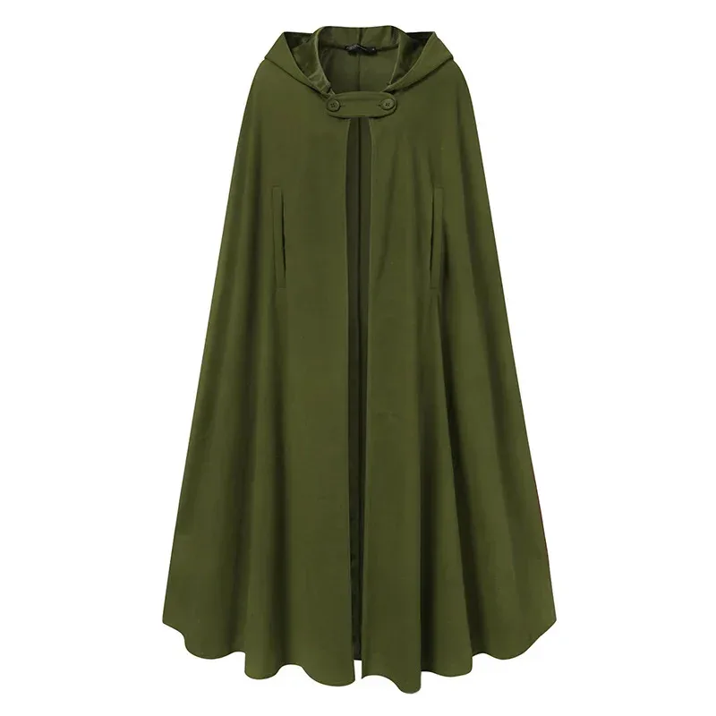 Elegante mantello lungo mantello ZANZEA donna con cappuccio misto lana mantello cappotto autunno felpe con cappuccio poncho caldo giacche cosplay capispalla giacca a vento