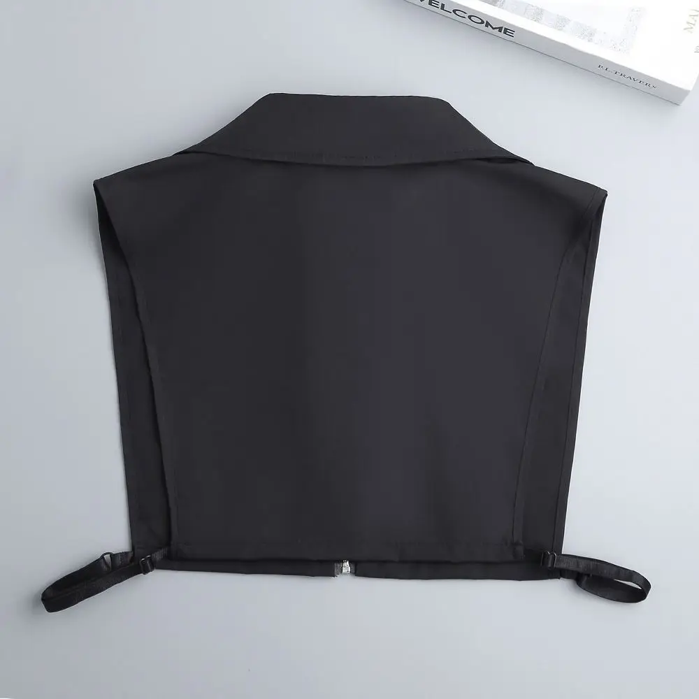 قميص قطني أنيق بياقة مزيفة كلاسيكي عتيق وإكسسوارات ملابس حريمي قابلة للفصل