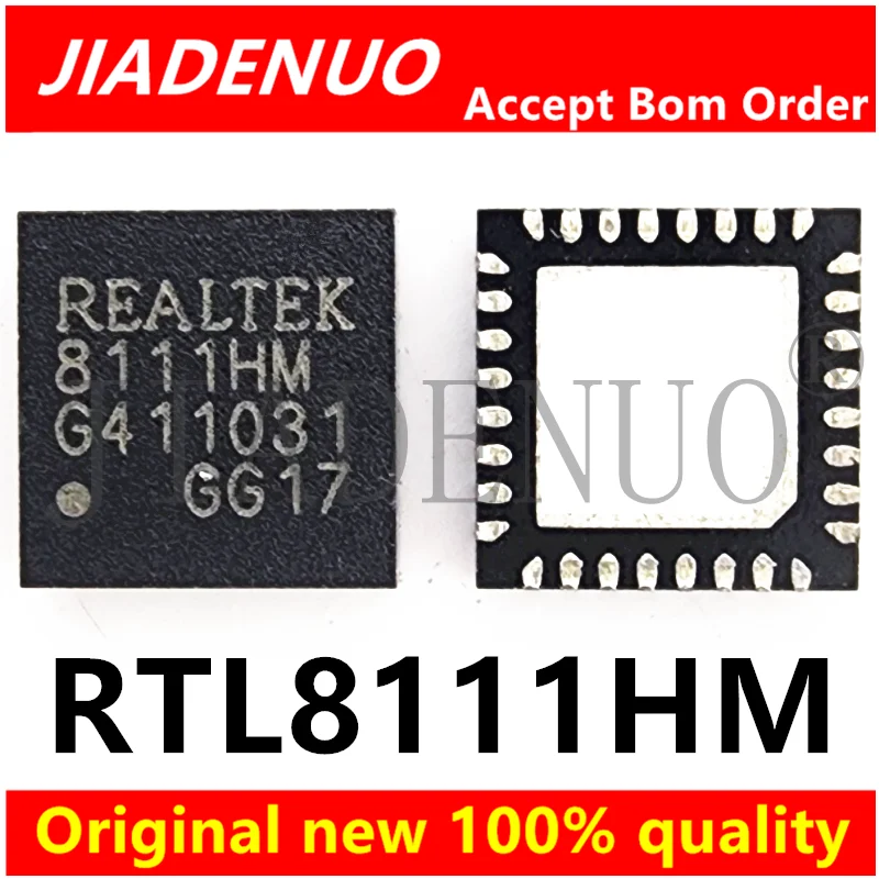 (1pcs)100% Original New RTL8111HM RTL8111H RTL8111HSH QFN 8111HM 8111H 8111HSH Chipset