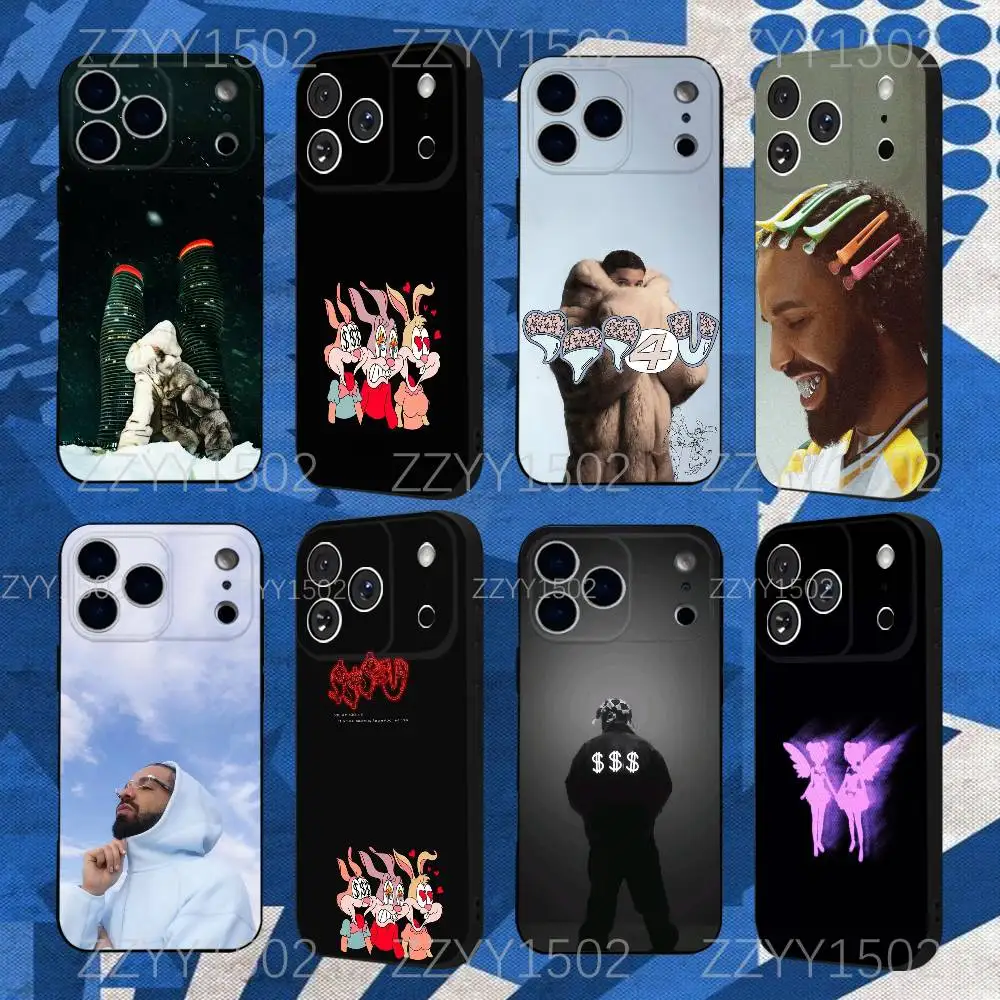 حافظة هاتف مغني الراب D-Drake بقيمة 4 دولارات أمريكية لهواتف iPhone 17,16,15,14,13,12,Pro,Max,Plus,E,SE4,Air,Mini Black Funda Shell