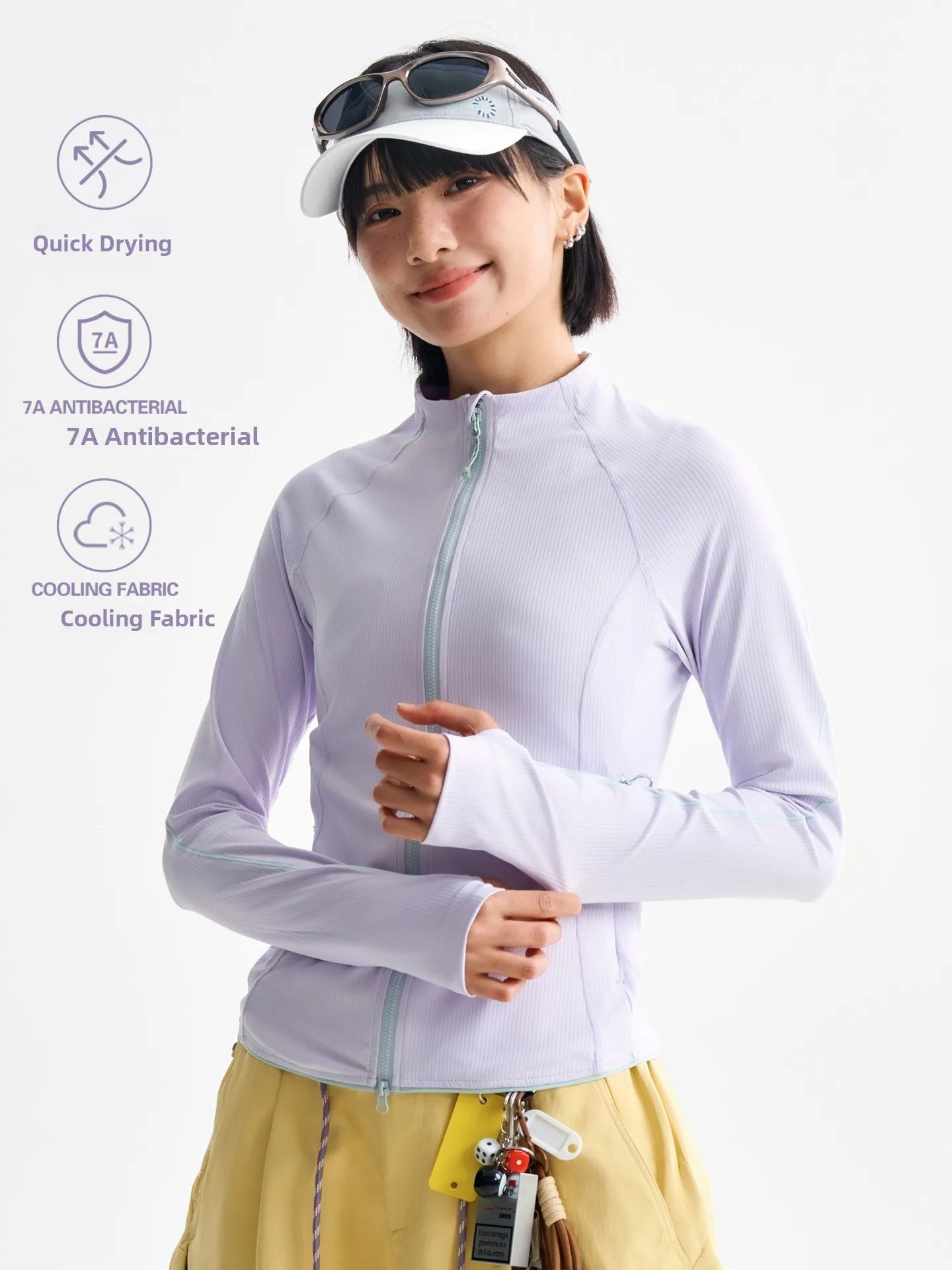 Outdoor Sports Moisture Wicking Quick Dry Zipper Long Sleeve T-Shirt Cycling Suit Women Small Size Spicy Short Coat Jacket