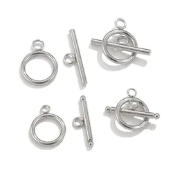 10set/lot Stainless Steel OT Clasp Toggle Clasps for DIY Jewelry Connectors Bracelets Hooks Jewelry Making Findings Accessories