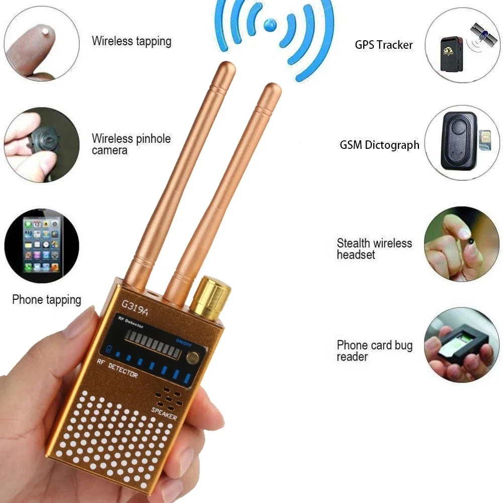 

G319A Professional Wireless RF Signal Detector Bug Anti-wiretapping GSM Listening Wifi CDMA Signal Finder GPS Tracker Scanner