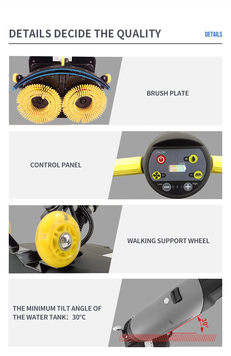 Electric Equipment Floor Scrubber Dryer Washing Commercial Floor Cleaning Machine Industrial Scrubber view 4