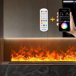 5 year warranty APP control 3DLED Color Flame Humidifier Hydro fireplace 3D atomizing fireplace