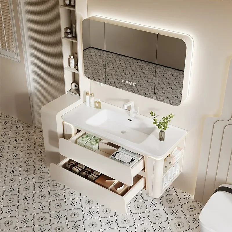 

Bathroom Cabinet Fix Ceramic Drawer Vanity Light Bathroom Mirror Storage Toilet Portable Wall Open Kasten Bathroom Furniture