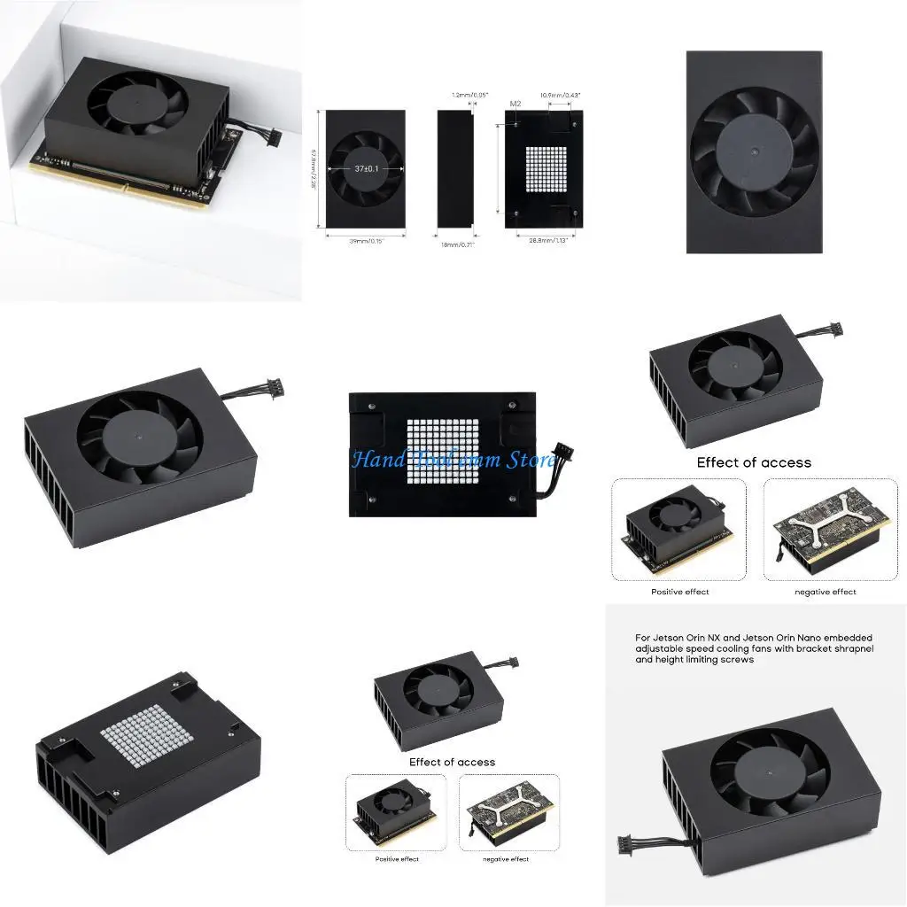 

H37F For Orin-Nano NX Speed Adjustable Fan With Elastic Bracket Height-Limited Screws