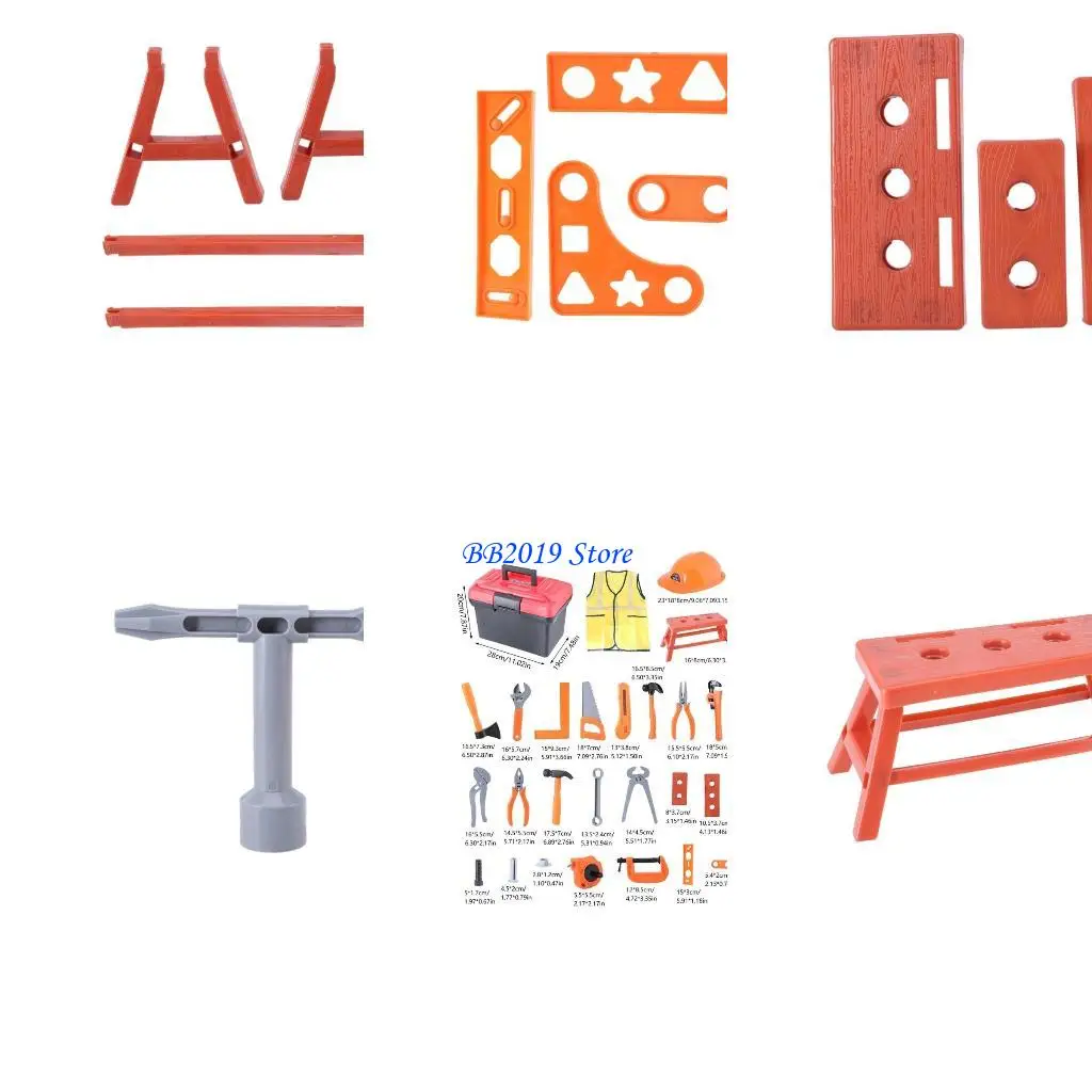 Q0KB Creative Toolbox Toy Toy Toddler Toddler Educational Charrover Tool Kits Toy