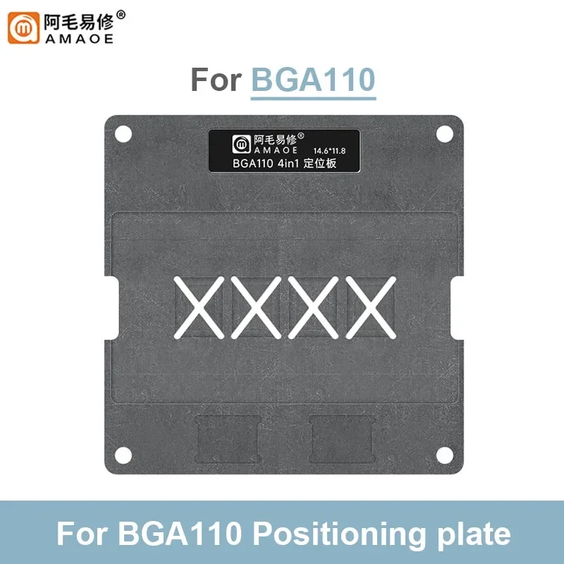Amaoe pflanz zinn plattform set für bga110 Mbga-MY6 mit magnetischer basis positions platte bga reballing stahlgitter schablone