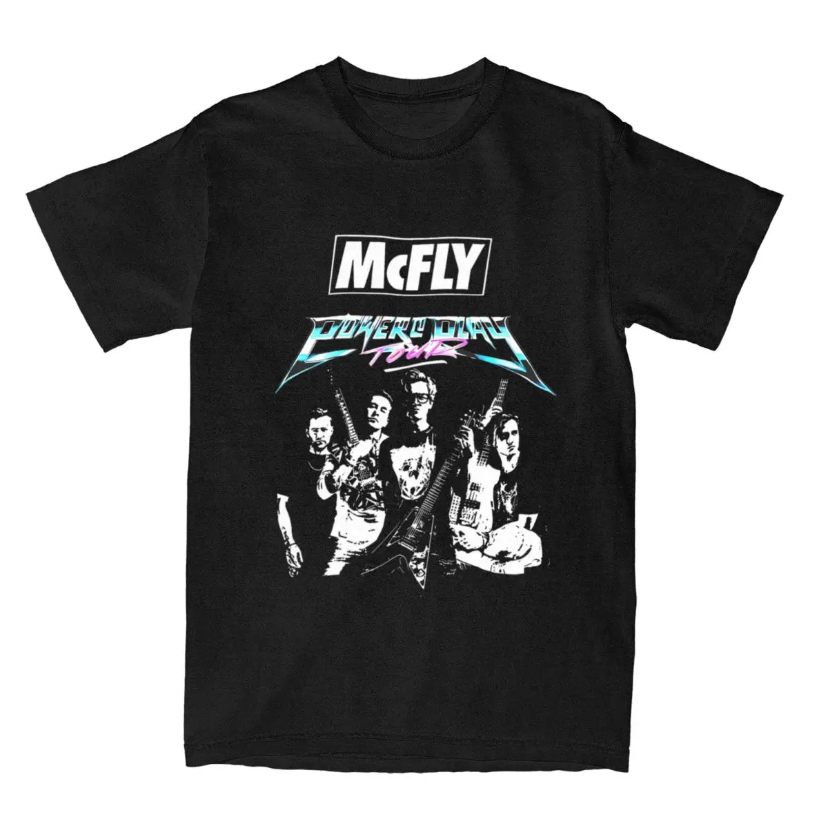 Rock McFly Men Women T Shirt Punk Band Tour Humorous Tee Shirt Short Sleeve Crew Neck T-Shirt Pure Cotton Gift Idea Tops