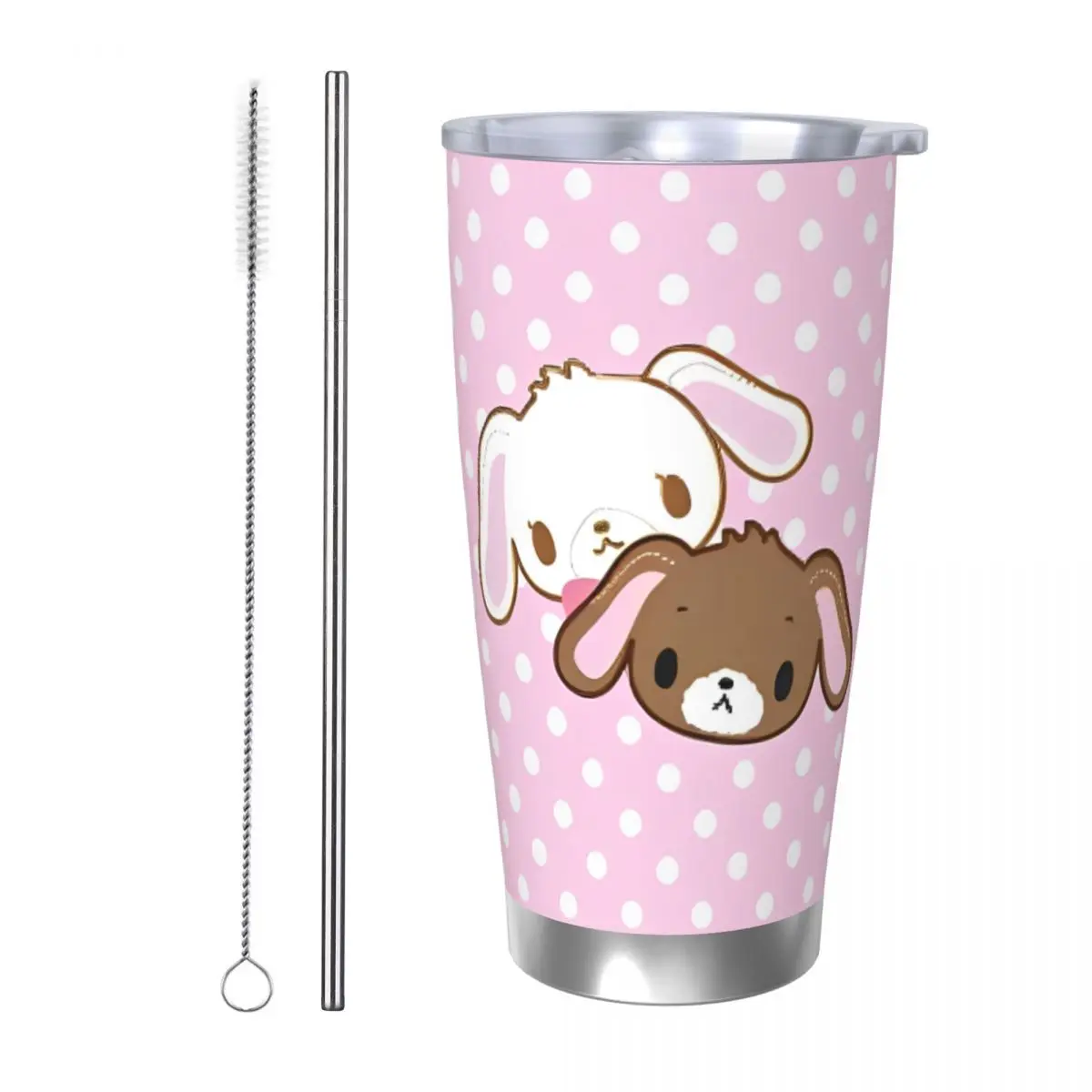 

Cute Sugar Rabbit Sugarbunnies Tumbler Vacuum Insulated Thermal Cup Stainless Steel School Mugs Water Bottle, 20oz