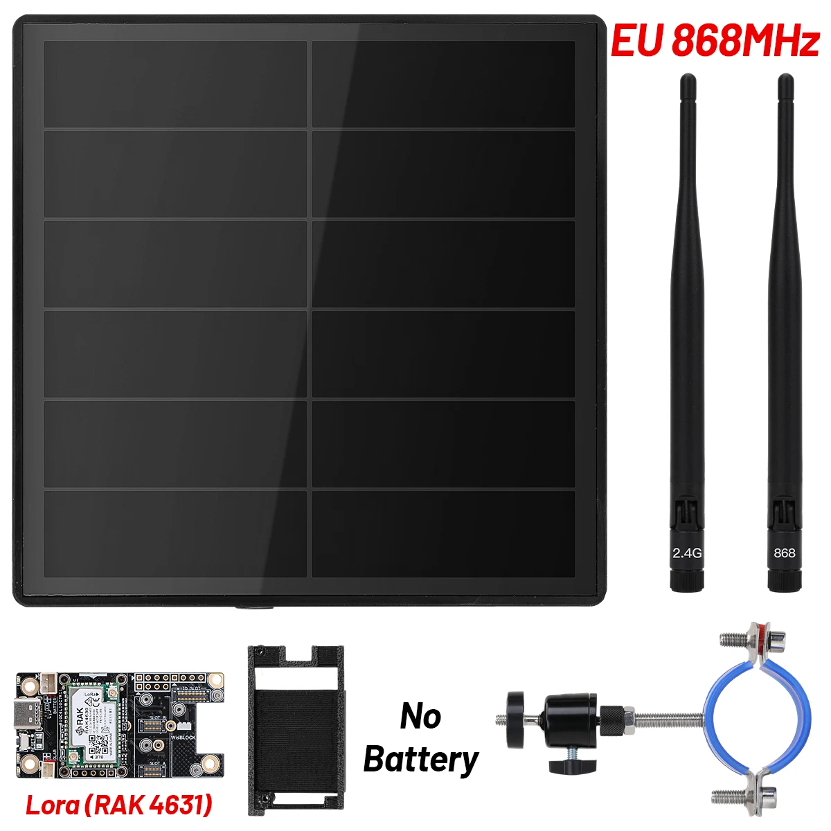 D5L Solar Meshcore Node, paalgemonteerd, lange afstand LoRa RAK4631 Wisblock met RAK19007 SX1262 module, zonne-nod voor mesh-apparaten