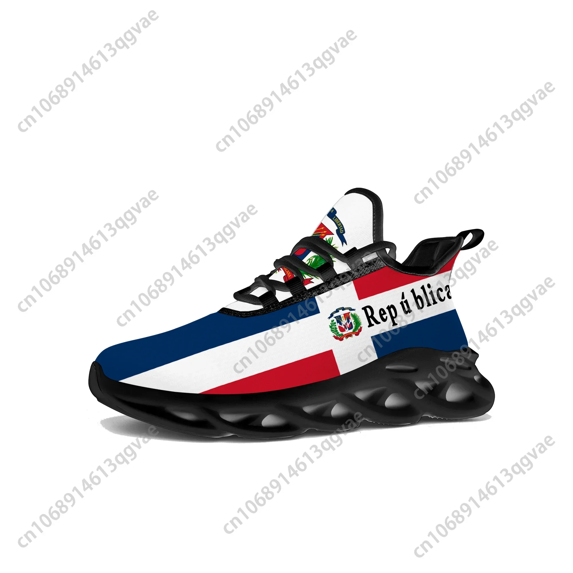 Dominican Republic Flag Flats Sneakers Mens Womens Sports Running Sneaker Lace Up Mesh Footwear Tailor-made Shoe