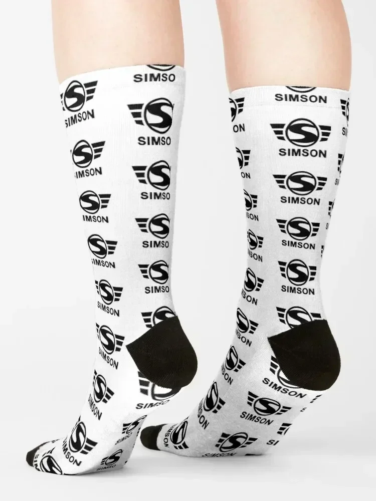 شعار Simson (أسود) جوارب فاخرة مضادة للانزلاق لكرة القدم، جوارب عصرية يابانية للنساء والرجال