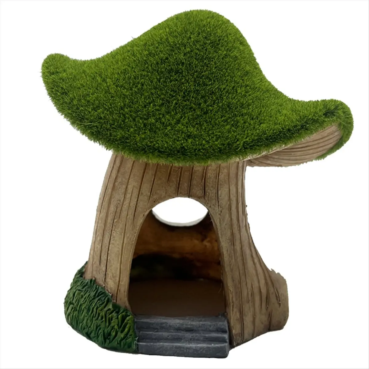 Aquarium House Resin Fish Tank Caves Mushroom Hut Landscape Fish Cave Shrimp Hideout Shelter for Mini Small Fish Shrimp A