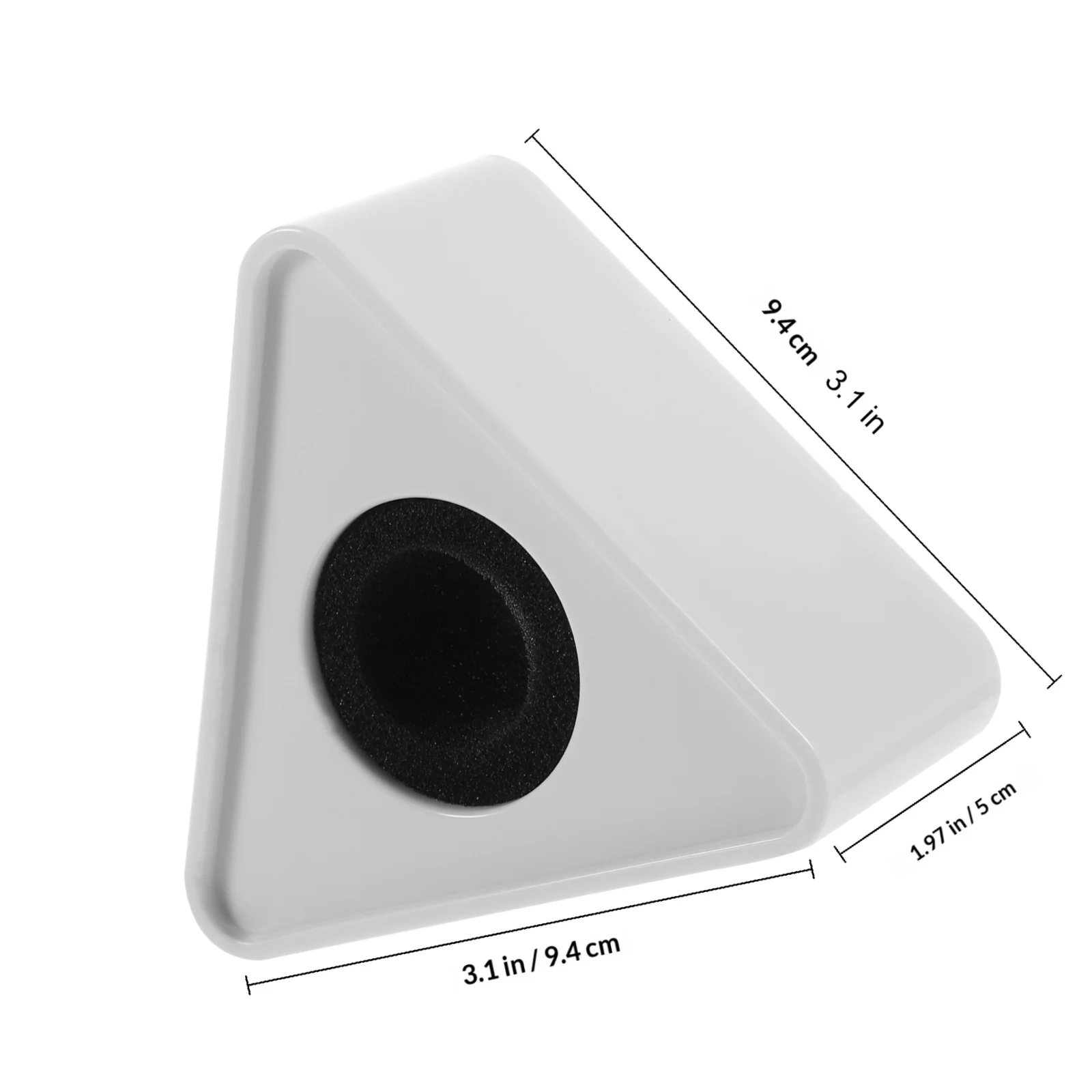 Microphone triangulaire Logo Station Portable ABS plastique blanc entretien professionnel micro Logo drapeau zone de gravure multicolore