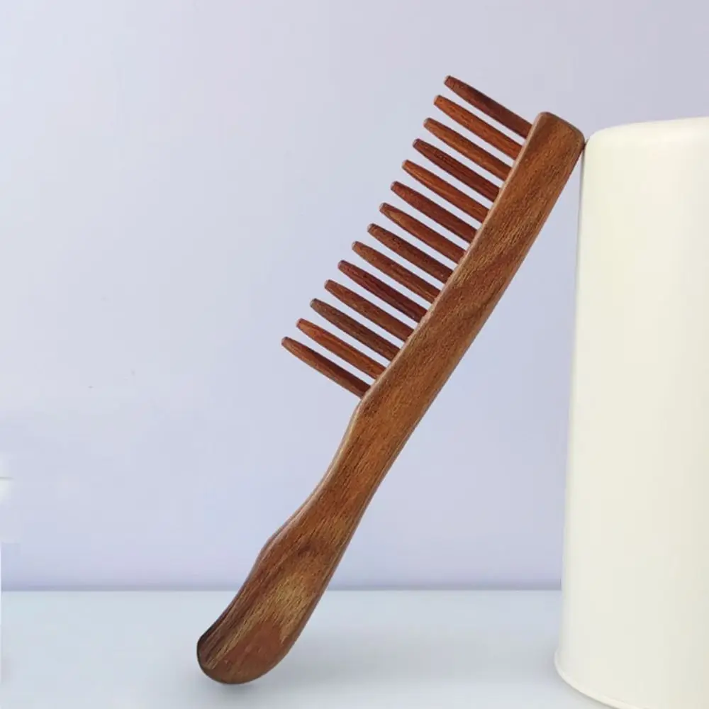 Hot Thicken Wooden Wide Tooth Comb Natural Large Sandalwood Hair Combs Anti-static Head Scalp Massager Women and Men