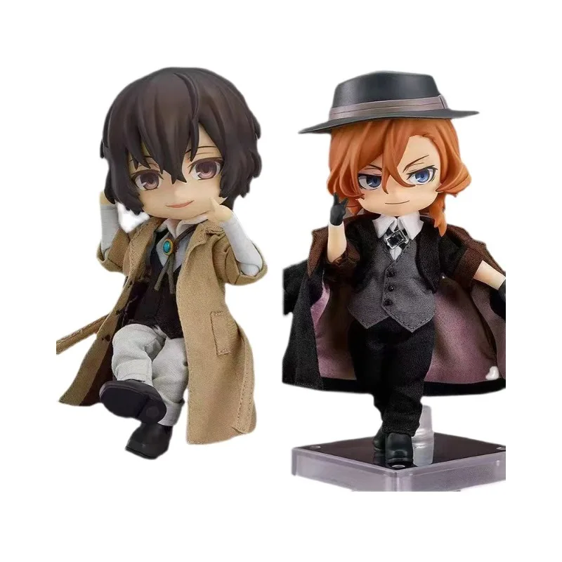 在庫あり-文豪ストレイドッグス-太宰治-ねんどろいど-可動式ちびスーツ-リアル服-qバージョンドール-ジョイント可動-箱入りフィギュア