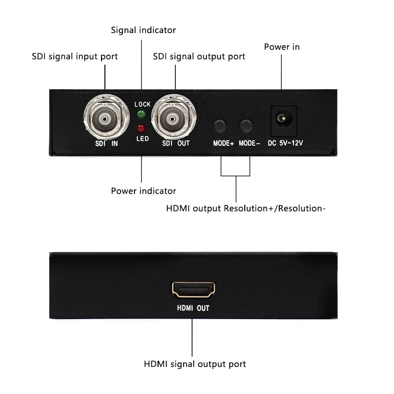 Konwerter SDI na HDMI skaler z blokiem sygnału SDI 1080p SD/HD/3G-SDI Adapter Audio wideo dla ekran aparatu