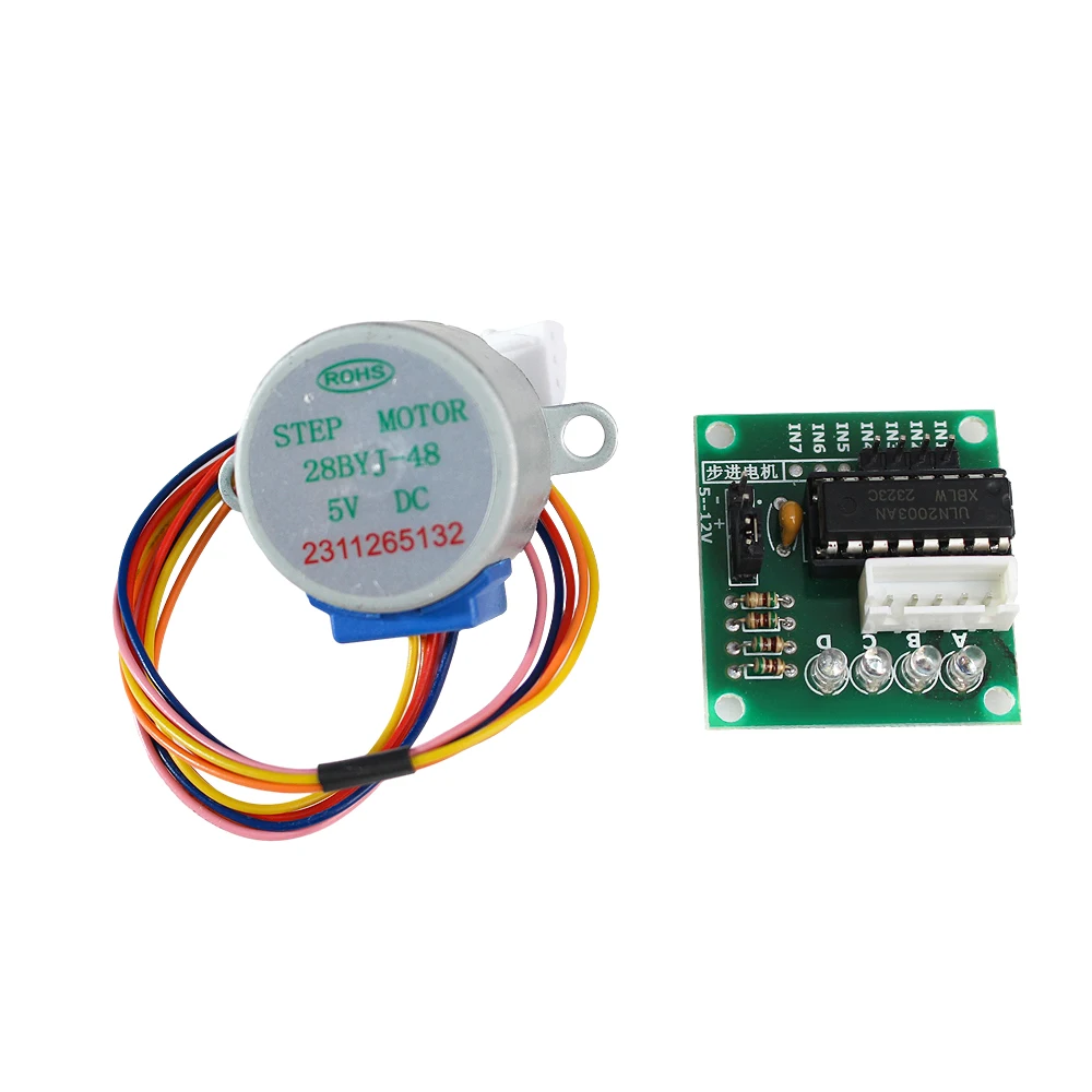 28BYJ-48 Stepper Motor Kit 5V/12V 4-Phase 5-Wire Stepper Motor with ULN2003 Driver Board Test Module for Arduino DIY Projects