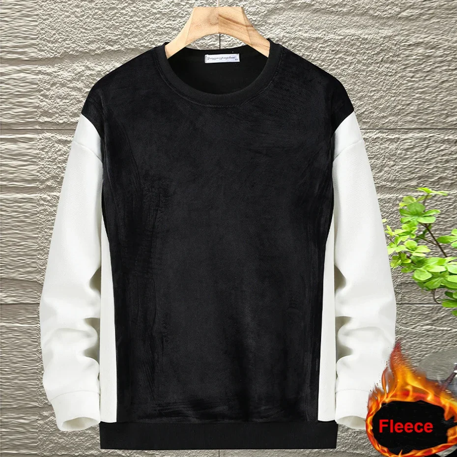 

DIANRUO лоскутные толстовки с рукавами мужские осенне-зимние флисовые толстовки модные повседневные пуловеры контрастного цвета плюс размер 11XL