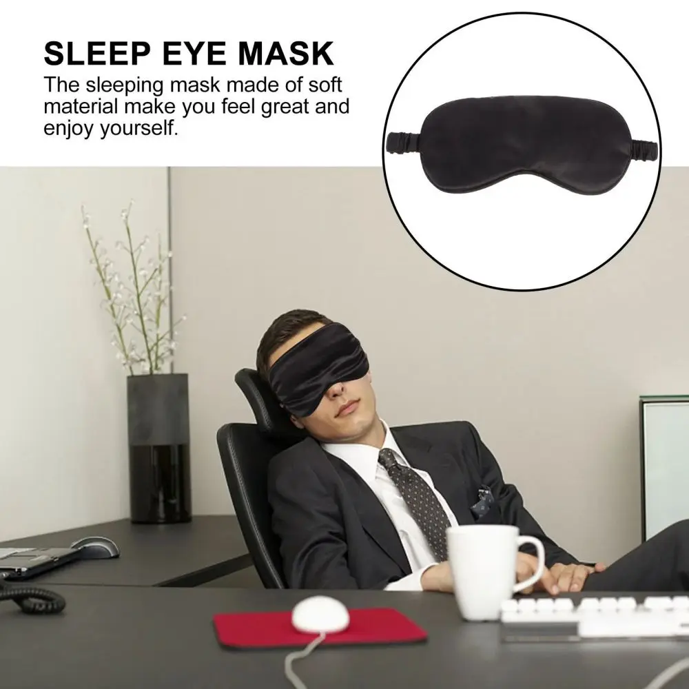 Sleep Eye Mask with Double-sided Imitation Silk Shading and Elastic Straps for Breathability