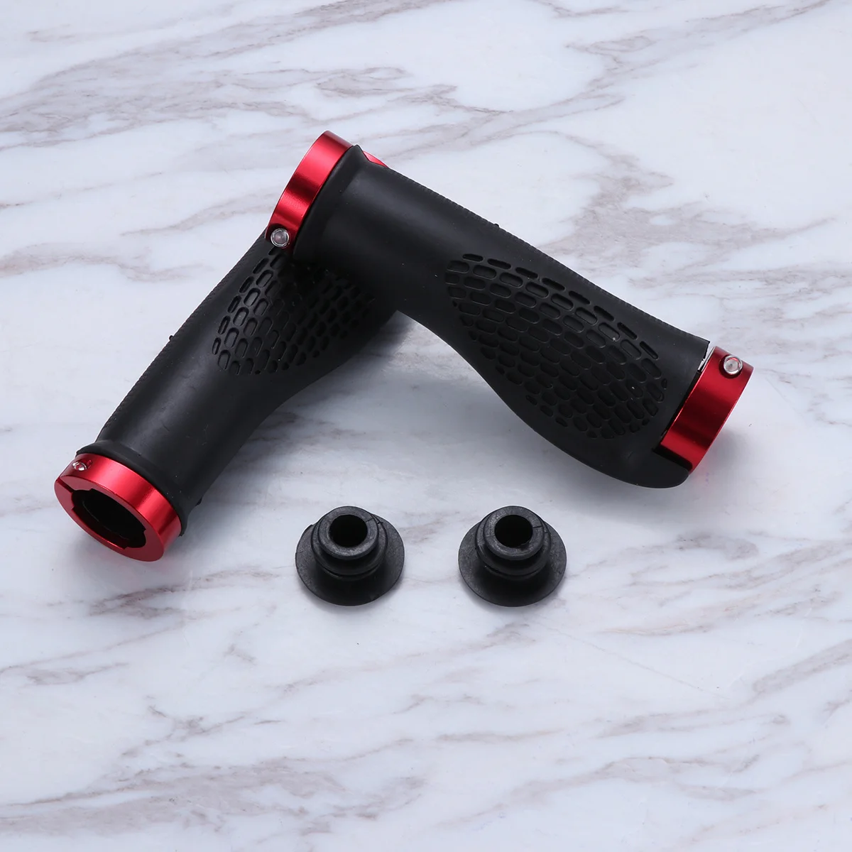 

Bicycle Handlebar Grips Red Non-Slip Ergonomic Shock Absorbing Bike Grips For Mountain Cycling Riding Accessories