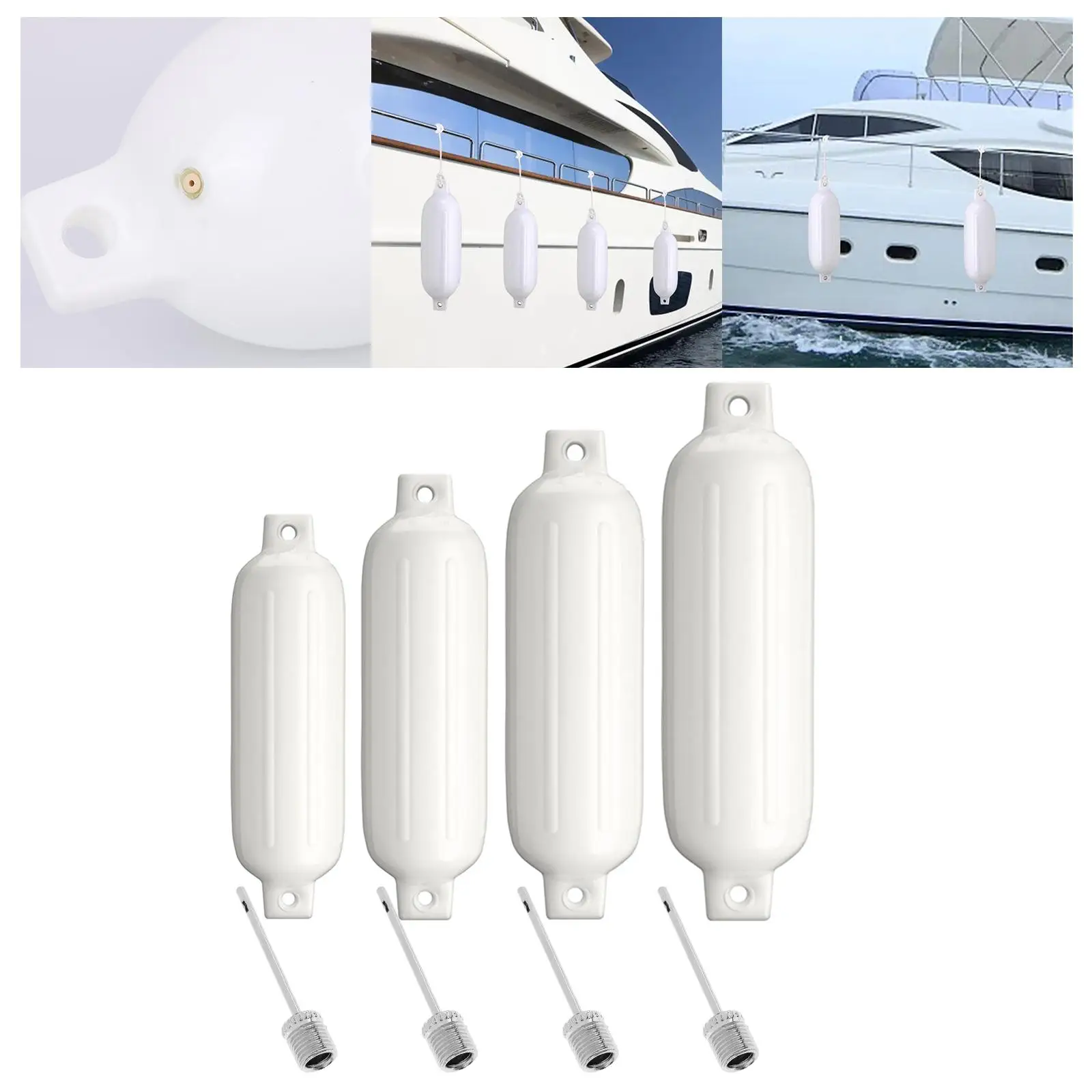 Inflatable Boat Fender Shockproof Universal Anti Collision Protector Boat Dock Bumpers for Sport Boats Sailboats Bass Boats