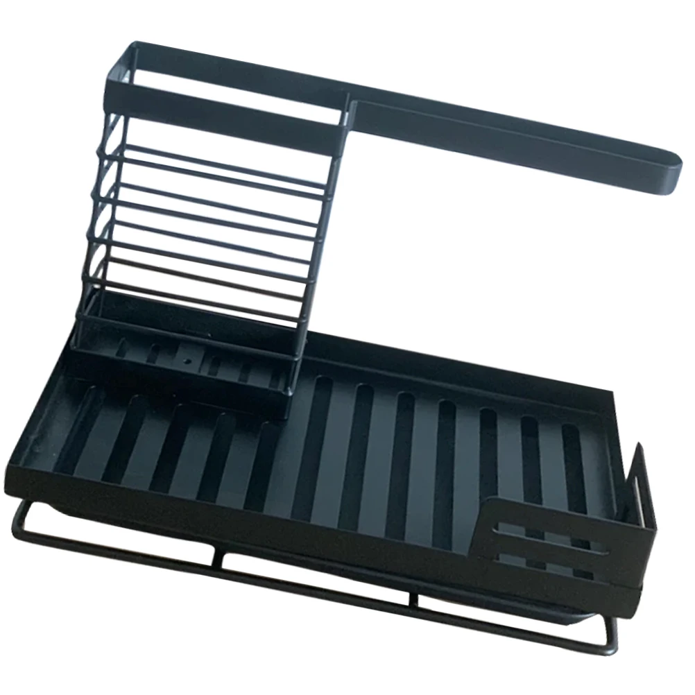 

Carbon Steel Sponge Holder Dish Towel Rack Kitchen Shelf Organizer Drain Design Storage Solution Countertop Cleaning Tool
