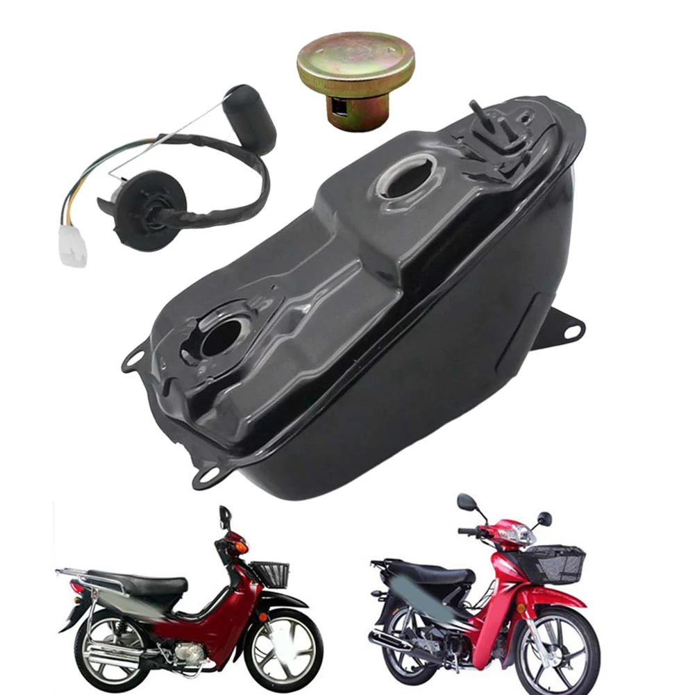 For TBT110 Motorcycle Metal Fuel Tank Curved Beam Fuel Tank Motorcycle Upgrades Black Fuel Tank Cover Easy Installation