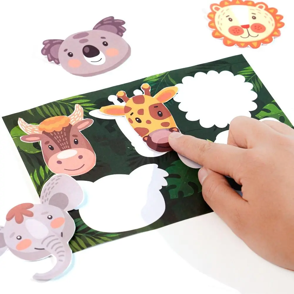 Libro de corte de papel para niños, juguetes con patrón de animales 3D, rompecabezas Montessori para guardería, papel educativo de dibujos animados