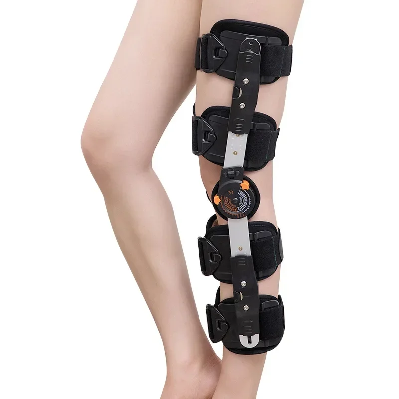 Adjustable Hinged Knee Leg Brace  Bone Orthosis Ligament Care  Joint Support Orthopedic Knee Fixation Brace