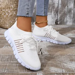 2024Women's Casual Sneakers Summer Comfortable Breathable Platform Shoes Fashion Women Versatile Lace-up Shoe кроссовки женские