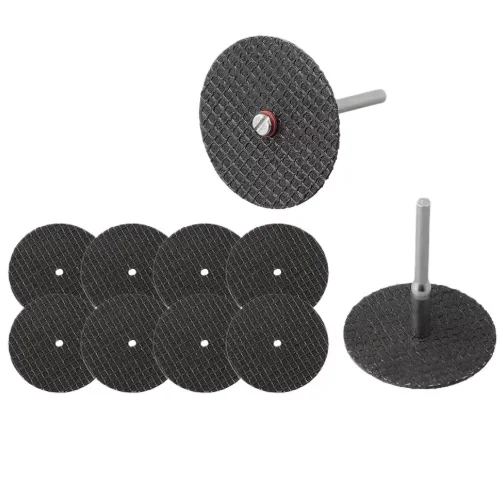 10개 미니 톱날 연마 절단 디스크 32mm 맨드릴 포함 연삭 휠 톱날 목공 금속 절단 공구