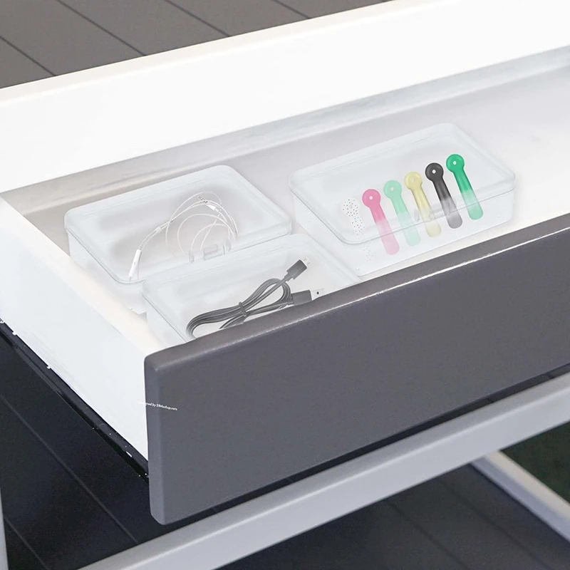 Kotak wadah penyimpanan plastik Mini ABWR-20Pcs dengan tutup untuk mengumpulkan barang kecil, manik-manik, perhiasan, kartu, kerajinan