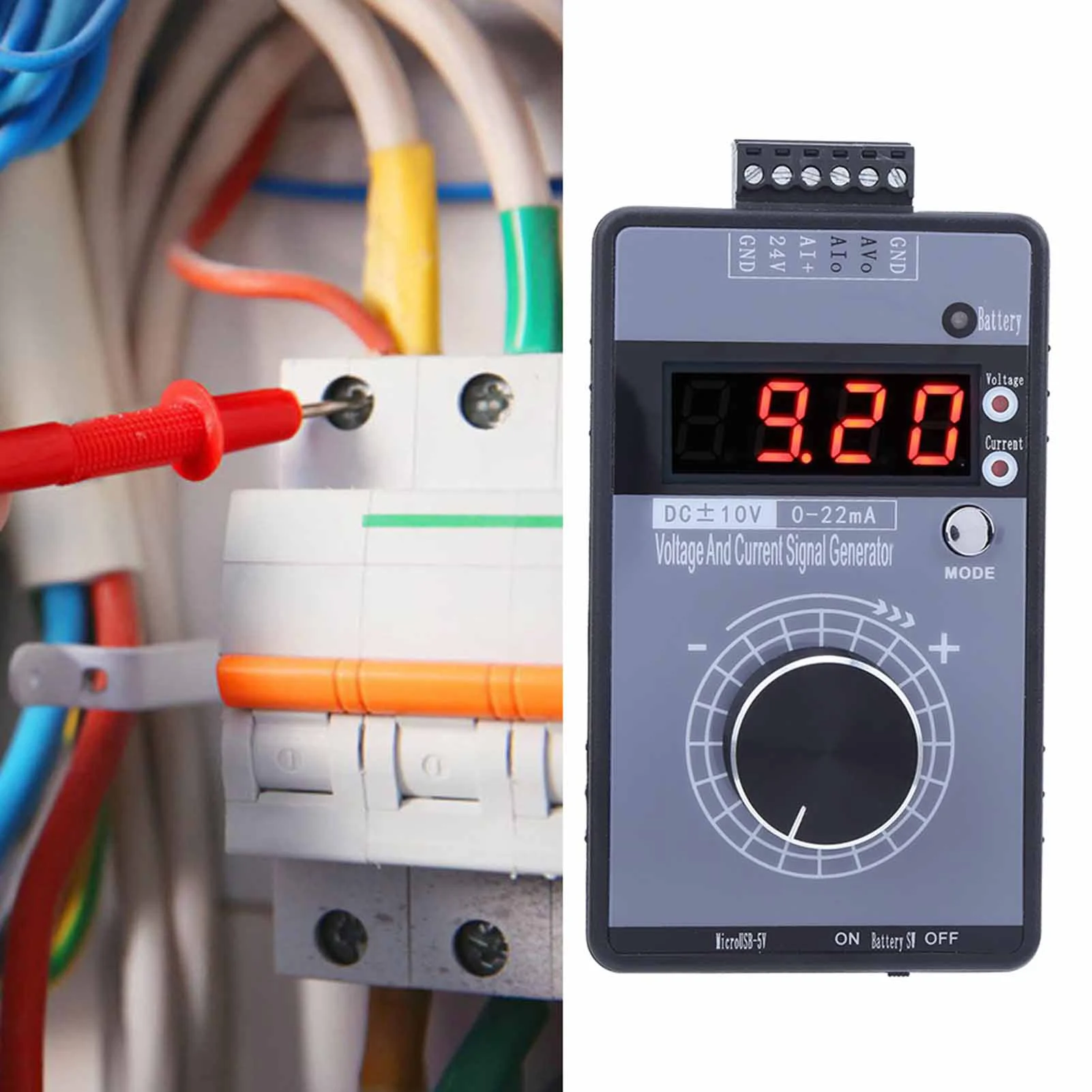 

Hand‑Held 0‑10V 0‑22mA Digital Voltage Current Signal Generator Transmitter Analog Simulator Signal Generator Transmitter