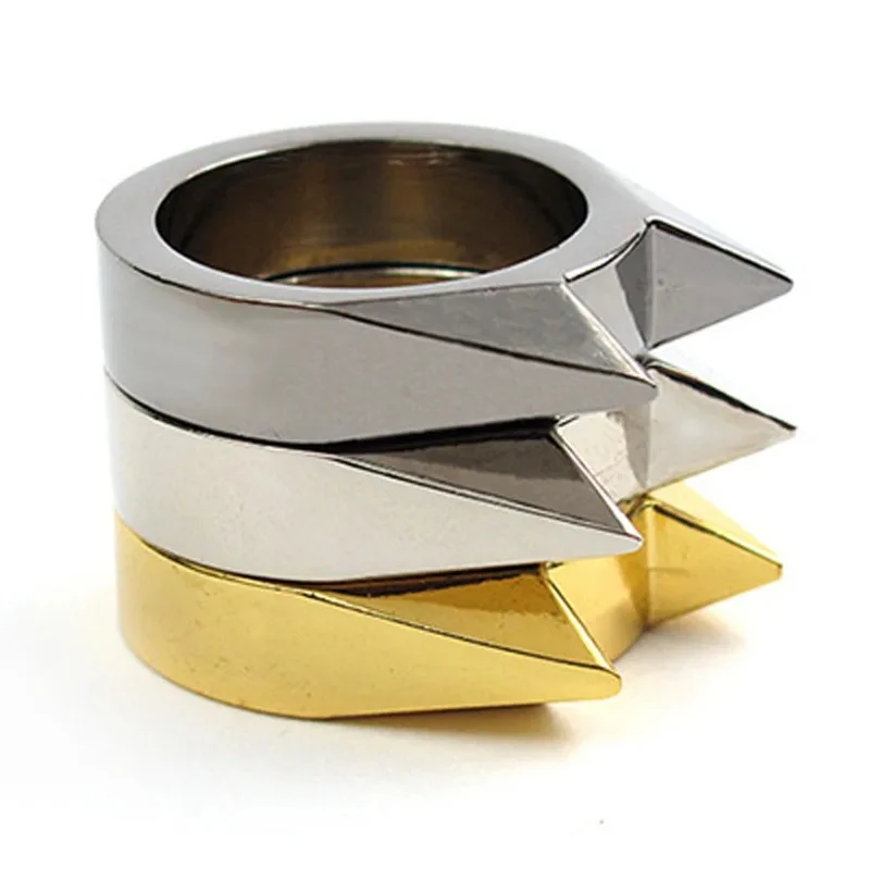 Ring Portable Men Women Self-defense Outdoor Survival Finger Gun Punk Style Emergency Protection Hiking Camping Jewelry