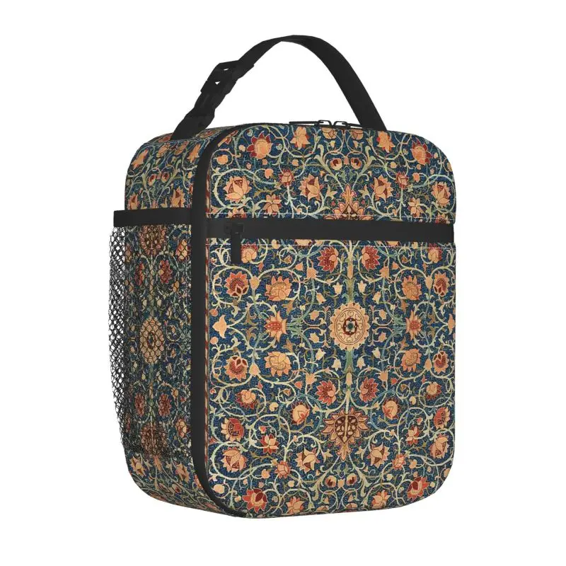 William Morris Holland Park Pattern Thermal Lunch Bag Reusable Portable Insulated Meal Bneto Tote Bags for Women Work Picnic